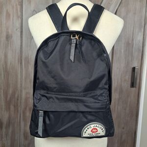 Marc Jacobs Black Nylon Backpack Bookbag College Gym School Carry-on Travel Bag